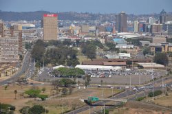 Výhled na Durban z Moses Mabhida Stadium